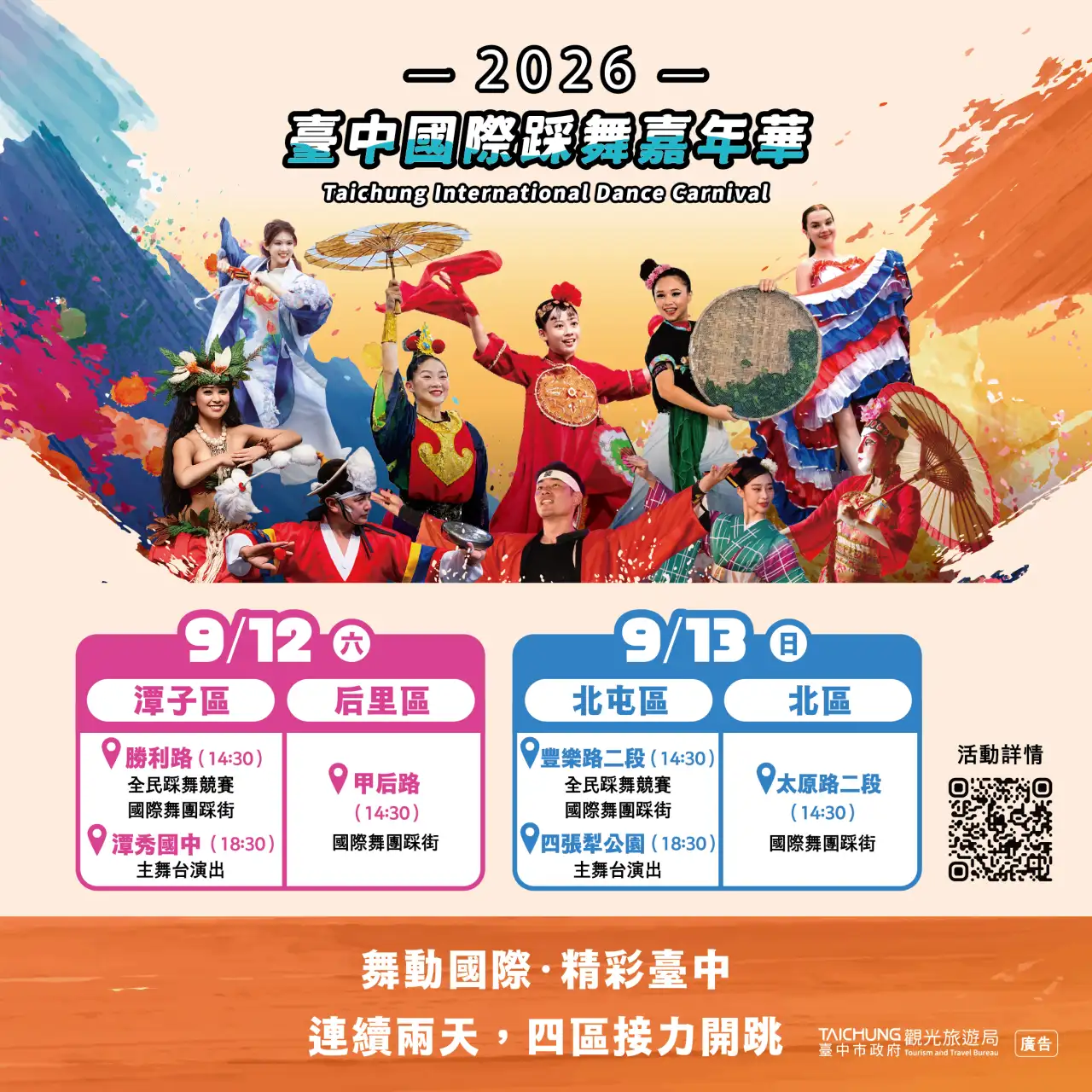 台中國際踩舞嘉年華9月登場　多國舞團接力展現文化魅力