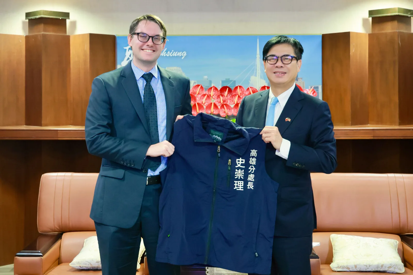 AIT高雄分處新任處長史崇理拜會陳其邁　盼深化台美多元合作