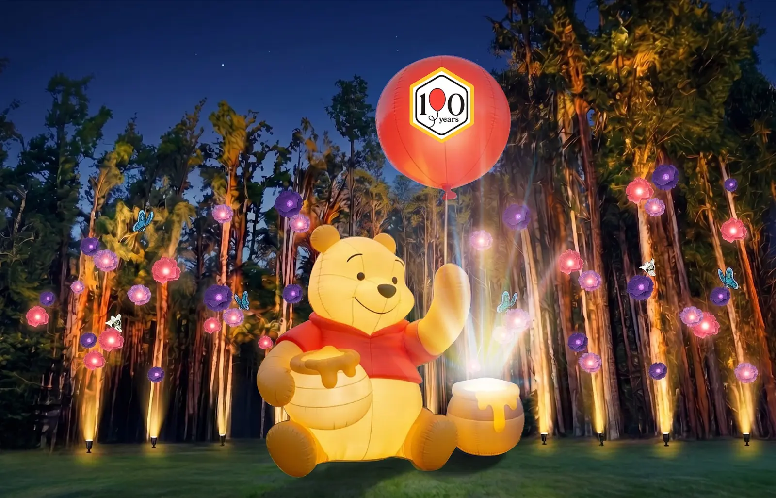 小熊維尼100歲進駐嘉義！10大光影裝置拚夜經濟